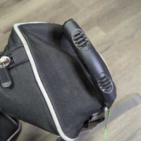 Padded Tall Boot Bag, Shoulder Strap *gc, sparkles, BROKEN Buckle, clean, edge rubs & frays
