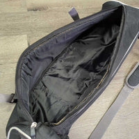 Padded Tall Boot Bag, Shoulder Strap *gc, sparkles, BROKEN Buckle, clean, edge rubs & frays

