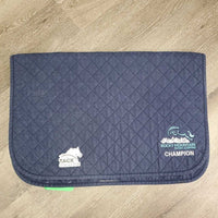 Quilt Baby Pad "RMSJ Champ" *gc, clean, mnr hair, stains, faded, rubs, pills
