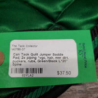 Quilt Jumper Saddle Pad, 2x piping *vgc, hair, mnr dirt, puckers, rubs
