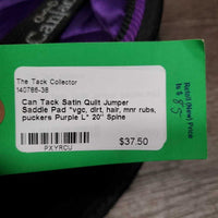 Satin Quilt Jumper Saddle Pad *vgc, dirt, hair, mnr rubs, puckers
