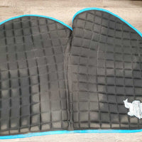 Quilt Jumper Saddle Pad, "Tyrrell Riding Academy Champ" *vgc, mnr hair, dirt, rubs, threads, puckers