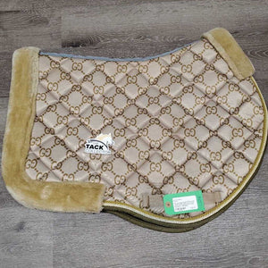 Posh Rolled Fleece Quilt Jumper Saddle Pad *vgc, hair, mnr dirt, stains?, rubs, threads, faded