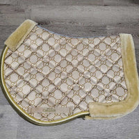 Posh Rolled Fleece Quilt Jumper Saddle Pad *vgc, hair, mnr dirt, stains?, rubs, threads, faded
