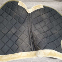 Posh Rolled Fleece Quilt Jumper Saddle Pad *vgc, hair, mnr dirt, stains?, rubs, threads, faded
