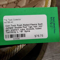 Posh Rolled Fleece Quilt Jumper Saddle Pad *vgc, hair, mnr dirt, stains?, rubs, threads, faded