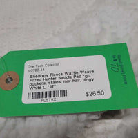 Fleece Waffle Weave Fitted Hunter Saddle Pad *gc, puckers, stains, mnr hair, dingy