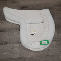 Fleece Waffle Weave Fitted Hunter Saddle Pad *gc, puckers, stains, mnr hair, dingy
