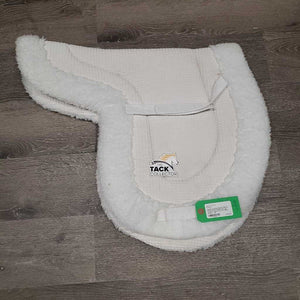 Fleece Waffle Weave Fitted Hunter Saddle Pad *gc, puckers, stains, mnr hair, dingy
