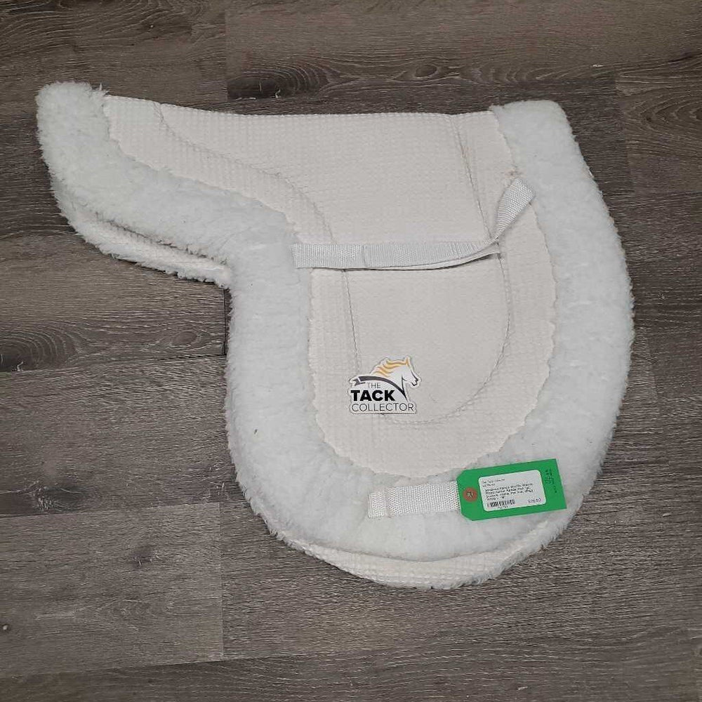 Fleece Waffle Weave Fitted Hunter Saddle Pad *gc, puckers, stains, mnr hair, dingy