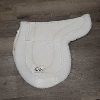 Fleece Waffle Weave Fitted Hunter Saddle Pad *gc, puckers, stains, mnr hair, dingy
