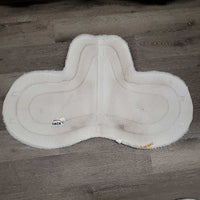 Fleece Waffle Weave Fitted Hunter Saddle Pad *gc, puckers, stains, mnr hair, dingy

