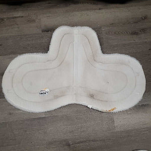 Fleece Waffle Weave Fitted Hunter Saddle Pad *gc, puckers, stains, mnr hair, dingy