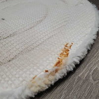 Fleece Waffle Weave Fitted Hunter Saddle Pad *gc, puckers, stains, mnr hair, dingy