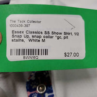 SS Show Shirt, 1/2 Snap Up, snap collar *gc, pit stains