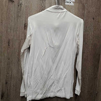 LS Sun Shirt, 1/3 Zip Up, mesh sleeves *gc/fair, rubs, pills, dingy mesh