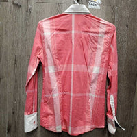 LS Show Shirt *vgc/xc, crinkles, seam puckers, mnr button hole threads