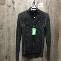 Quilt & Wool? Cable Sweater, Zipper *xc
