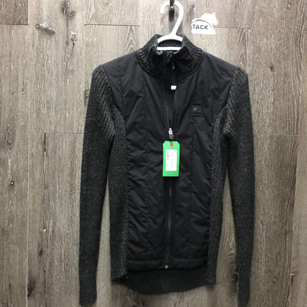 Quilt & Wool? Cable Sweater, Zipper *xc