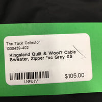 Quilt & Wool? Cable Sweater, Zipper *xc
