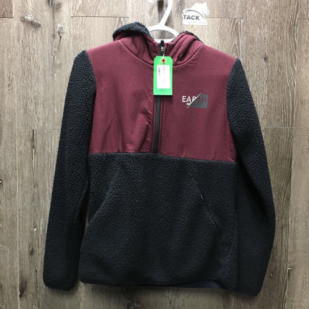 Hvy Fleece Pullover Jacket, Hood *vgc, mnr faded, hairy & clumpy