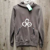 Hvy Sweatshirt Hoodie *gc, shrunk?, puckered embroidery
