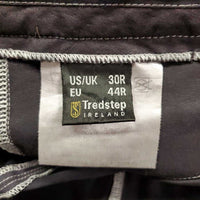 Euroseat Breeches *gc/fair, faded, undone stitching, seam puckers, older, unstitched zipper seam
