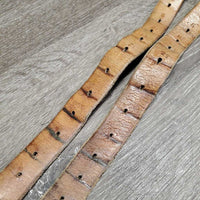 Pr Perforated v.soft Leather Half Chaps, Back Zips *vgc, clean, mnr rubs
