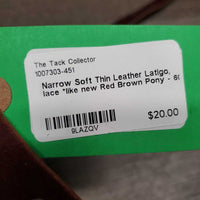 Narrow Soft Thin Leather Latigo, lace *like new