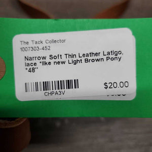 Narrow Soft Thin Leather Latigo, lace *like new