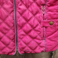 Quilt Vest, Zipper *vgc, mnr hair, snags & puckers
