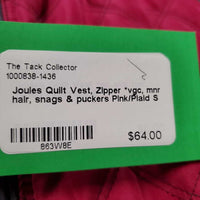 Quilt Vest, Zipper *vgc, mnr hair, snags & puckers
