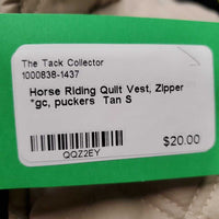 Quilt Vest, Zipper *gc, puckers
