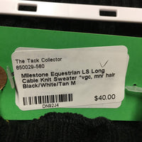 LS Long Cable Knit Sweater *vgc, mnr hair
