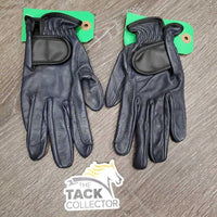 Pr Leather Riding Gloves *xc, clean, mnr stain?dirt
