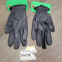 Pr Leather Riding Gloves *xc, clean, mnr stain?dirt
