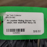 Pr Leather Riding Gloves *xc, clean, mnr stain?dirt
