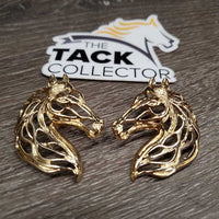Pr Metal Horse Head Earrings *like new
