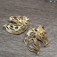 Pr Metal Horse Head Earrings *like new
