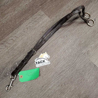Leather Running Martingale Attachment ONLY, buckle, snap *gc/fair, v.stiff, dry, twisted, film, creases, xhole
