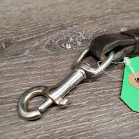 Leather Running Martingale Attachment ONLY, buckle, snap *gc/fair, v.stiff, dry, twisted, film, creases, xhole
