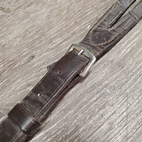 Leather Running Martingale Attachment ONLY, buckle, snap *gc/fair, v.stiff, dry, twisted, film, creases, xhole

