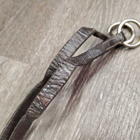 Leather Running Martingale Attachment ONLY, buckle, snap *gc/fair, v.stiff, dry, twisted, film, creases, xhole
