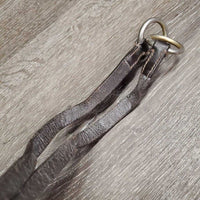Leather Running Martingale Attachment ONLY, buckle, snap *gc/fair, v.stiff, dry, twisted, film, creases, xhole
