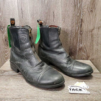 Paddock Boots, Zips *gc/fair, clean, rubs, faded, film, v.peeled inside & tongues
