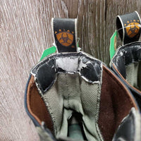 Paddock Boots, Zips *gc/fair, clean, rubs, faded, film, v.peeled inside & tongues