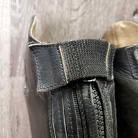 Field Boots, Zips, 2x Brown Plastic Forms *gc, rubs, threads, scratches, mnr dirt, sticky zips