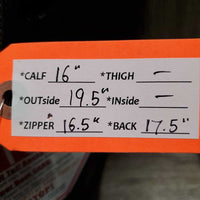 Field Boots, Zips, 2x Brown Plastic Forms *gc, rubs, threads, scratches, mnr dirt, sticky zips