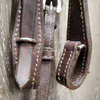 Thick Double Stitched Headstall, Quick Change Cheeks *vgc, clean, discolored spots, edge scrapes