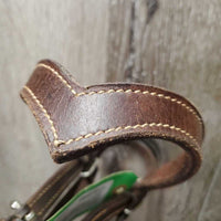 Thick Double Stitched Headstall, Quick Change Cheeks *vgc, clean, discolored spots, edge scrapes